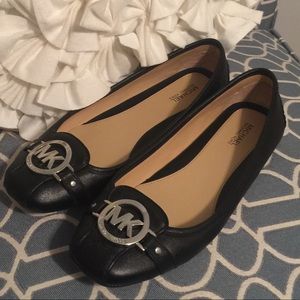 Michael Kors Black Leather Flats